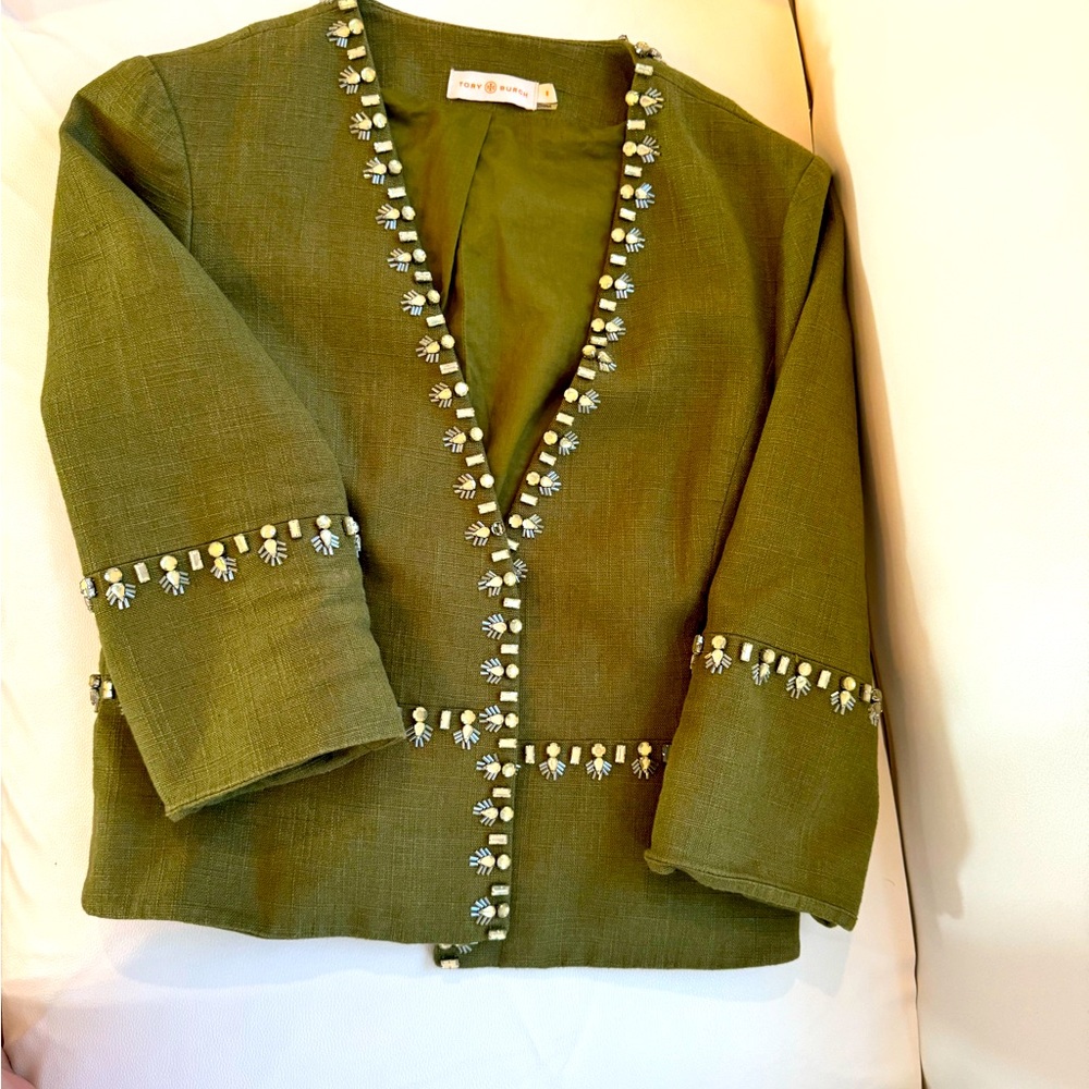 Khaki Tory Burch Jacket